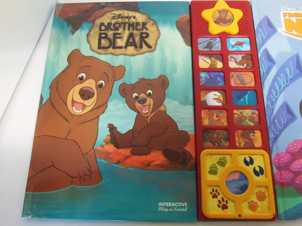 Lot of 2 Disney Interactive Play-A-Sound Larg HC Books Brother Bear Finding Nemo - Image 3 of 4