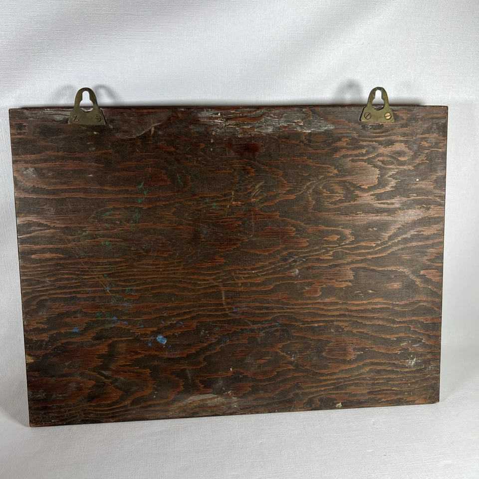 Cepillo de ropa espejo inglés victoriano. Vidrio biselado de latón en relieve Foto 4 de 4