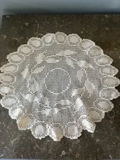 vintage crochet doily 14" Table Decor