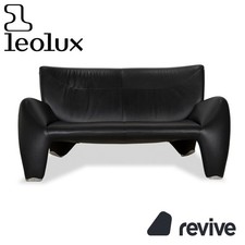 Leolux Echnaton Cuir Canapé Noir