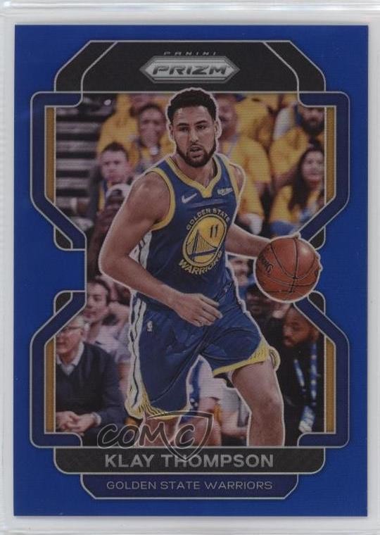 2021-22 Panini Prizm Blue Prizm 21/199 Klay Thompson #92 1u6
