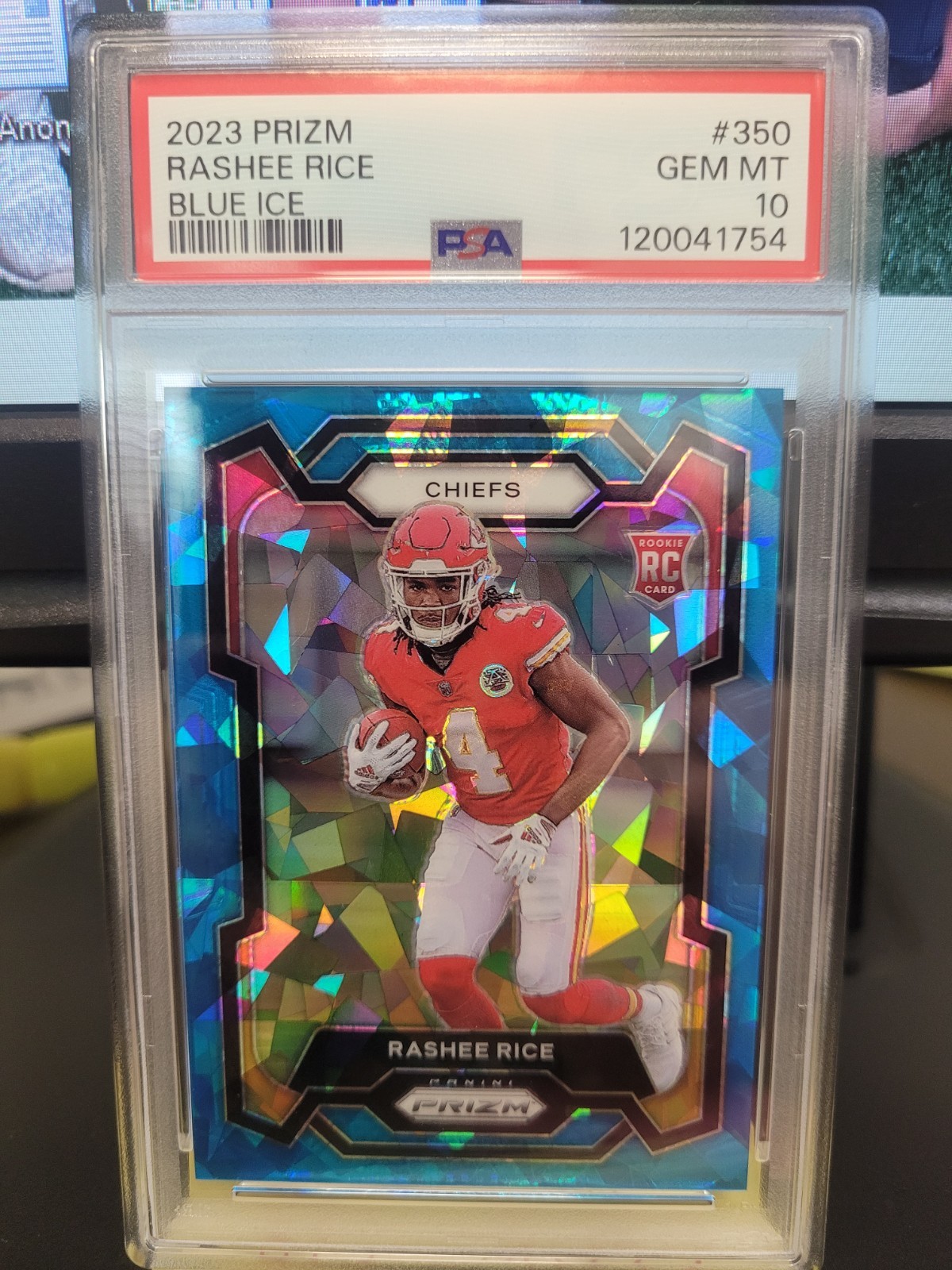 Rashee Rice 2023 Prizm Blue Cracked Ice 💎 PSA 10 💎 #/99 Rookie RC #350 📈🔥
