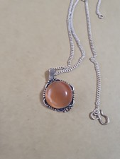 Anhänger Mexikanischer Opal * Katzenauge * Edelstein & Kette 45cm, 925 Silber 