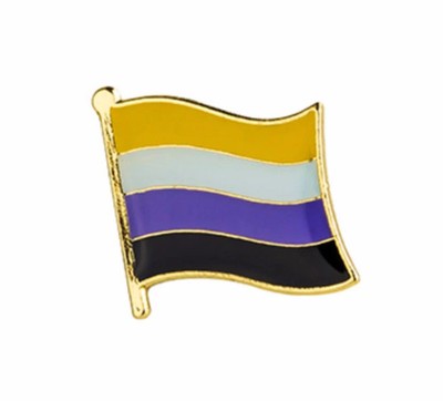 Non-Binary Flag Lapel Pin - 5/8'' x 5/8''