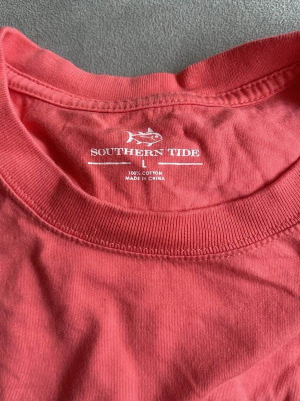 Southern Tide Men Skipjack T Shirt Coral Color Size L