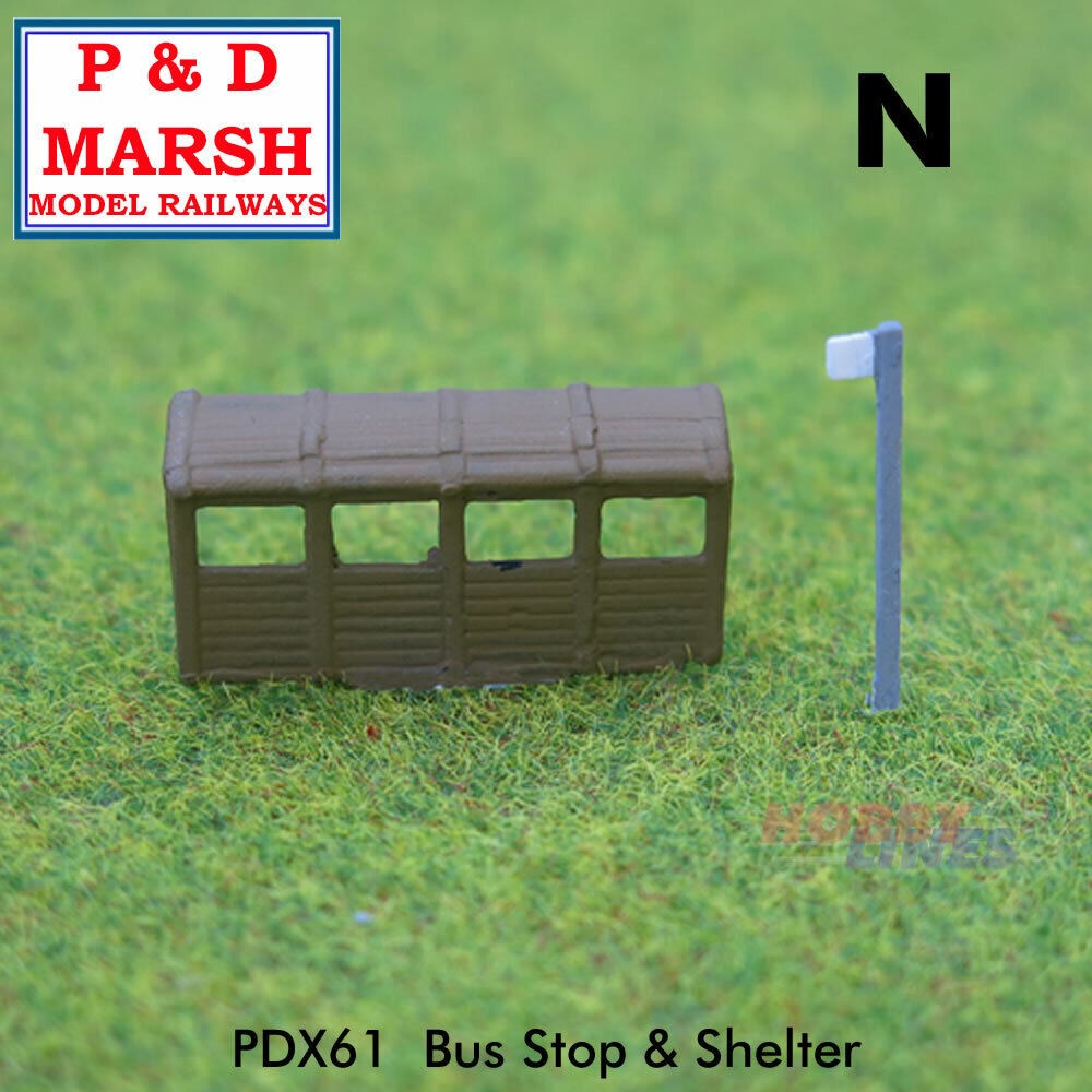 BUS STOP SHELTER Painted street furniture ready to place PD Marsh 1:148 N X61