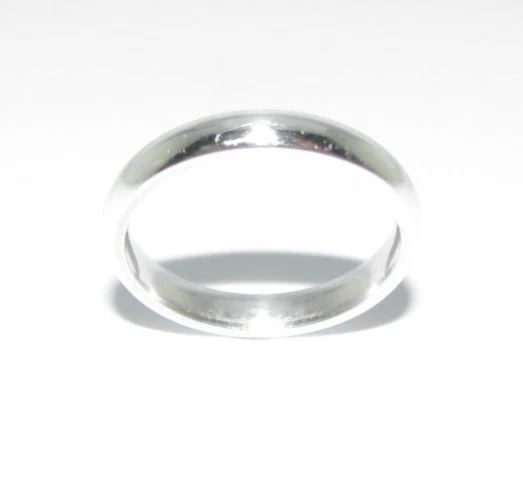 Donna/Donna Argento Fede Nuziale Anello Misura UK M - Immagine 3 di 4