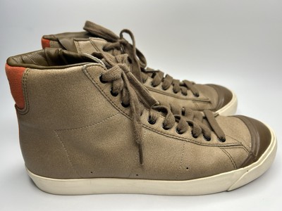 Nike Blazer Mid Leather Trainers Brown (488162-274)  Men s size 10 Side Zip