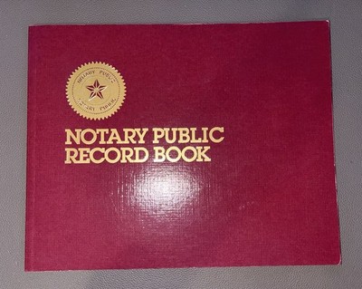 Dome Notary Public Record Book 880 Burgundy Cover 8 1/4'' x 10 1/2''  500+ Entries