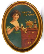 ca1920 PROHIBITION ERA UNITED STATES BREWING CO. TIN LITHO ADVERTISING BEER TRAY
