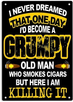 Tin Metal Signs Home Décor Never Dreamed That One Day I'd Become A Grumpy Old Ma