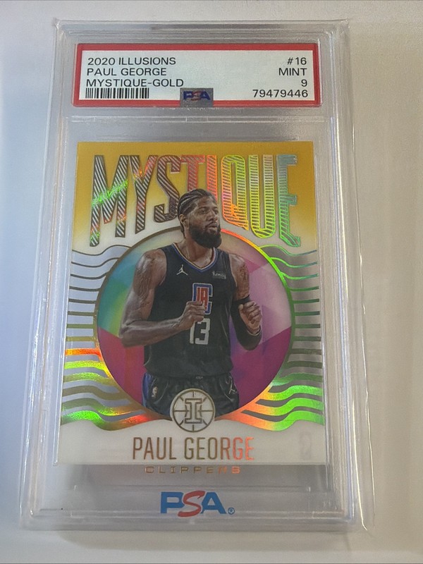 Mystique Paul George Gold 9/10 Clippers PSA 9 2020-21 Panini Illusions - #16