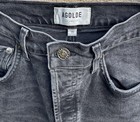 AGOLDE Jeans Womens 25 Black Denim Riley High Rise Straight Crop Button Fly — photo 2