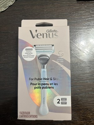 Gillette Venus Women Razor for Pubic Hair & Skin, 1 Handle w/2 Refill Cartridges