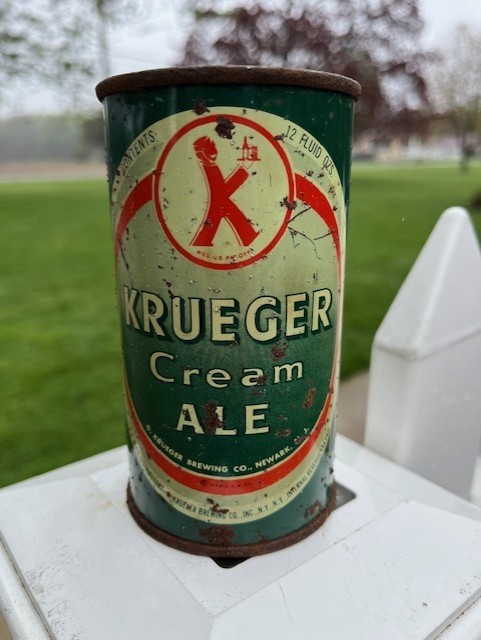 Krueger Cream Ale Flat Top, G. Krueger Brewing Co. Newark, NJ 1940's IRTP label