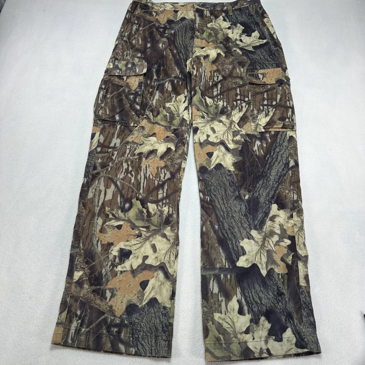 CABELAS Men's 40 (39 x 31) Flannel Lined Green Canvas Duck Hunting Cargo Pants