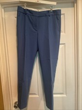 Talbots Hampshire Ankle Pant Women 12 Blue Slim Leg Stretchy