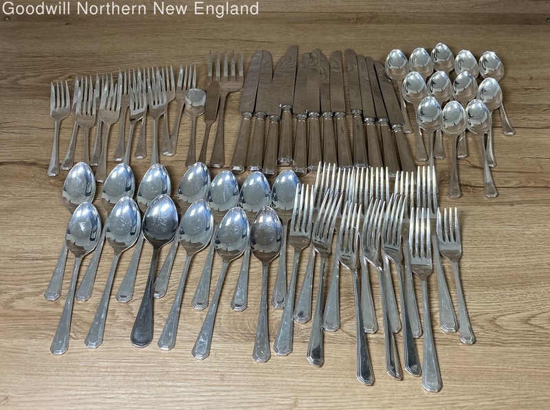 64 Pc Sheffield A1 EPNS Electroplate Nickel Silver Flatware Set