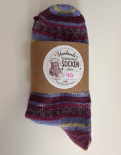 Damen Merino Wolle Socken handgestrickt Gr. 4...
