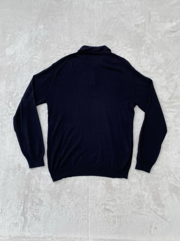 Polo para hombre Donna Karan etiqueta negra pequeño mezcla de algodón negro informal preppy Foto 2 de 4