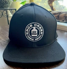 Knob Creek Rye Whiskey Black Snapback Adjustable Baseball Hat Cap Lid *NEW*