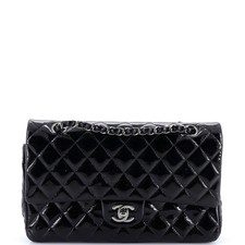 Chanel Classic Double Flap Bag Quilted Patent Medium