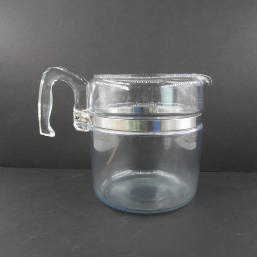 Vintage Pyrex Flameware Percolator Coffee Pot • 6-9 Cup Pot, Handle & Ring Only