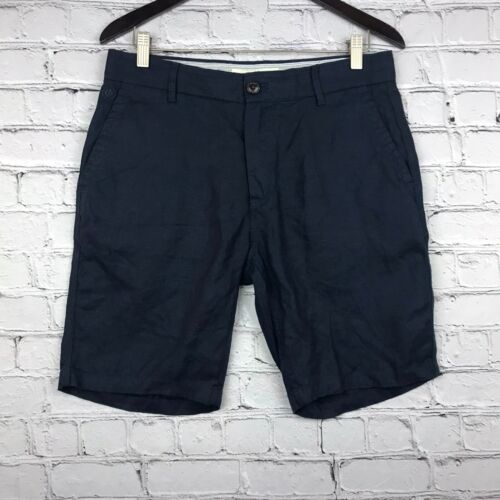 Objected downstairs Orient Fat Face Mens Shorts size 32 Navy Blue 9" Garment Dyed Casual Linen Shorts  | eBay