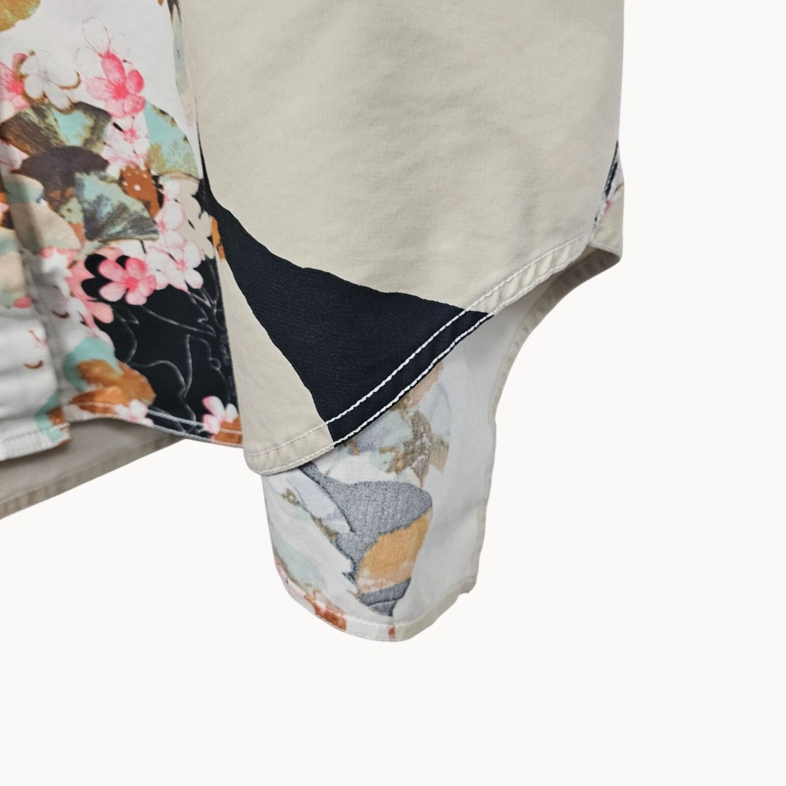 OFF WHITE Phillip Lim Vestito T Shirt Donna LG Off White Nero Multicolore Patchwork