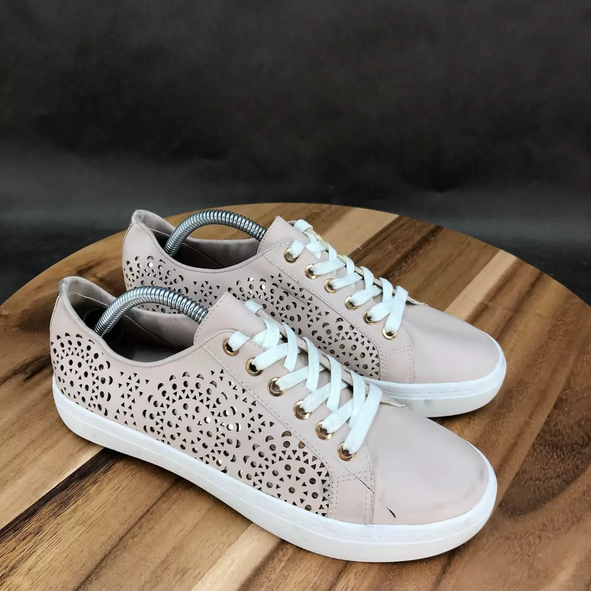Perforated sneakers cheap with laces