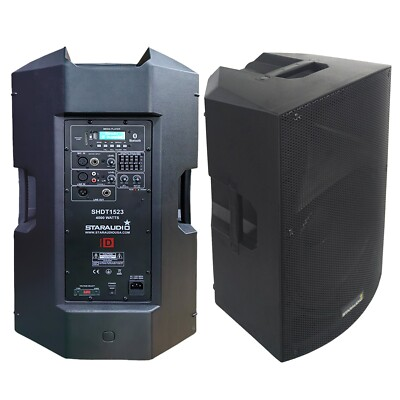 #ad #ad 2 Way 15quot; 4000W Powered Speakers System Active USB TWS PA Speaker Audio Speaker $299.95