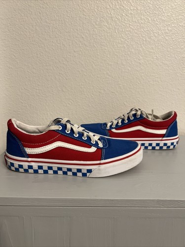 vans ward checkerboard red