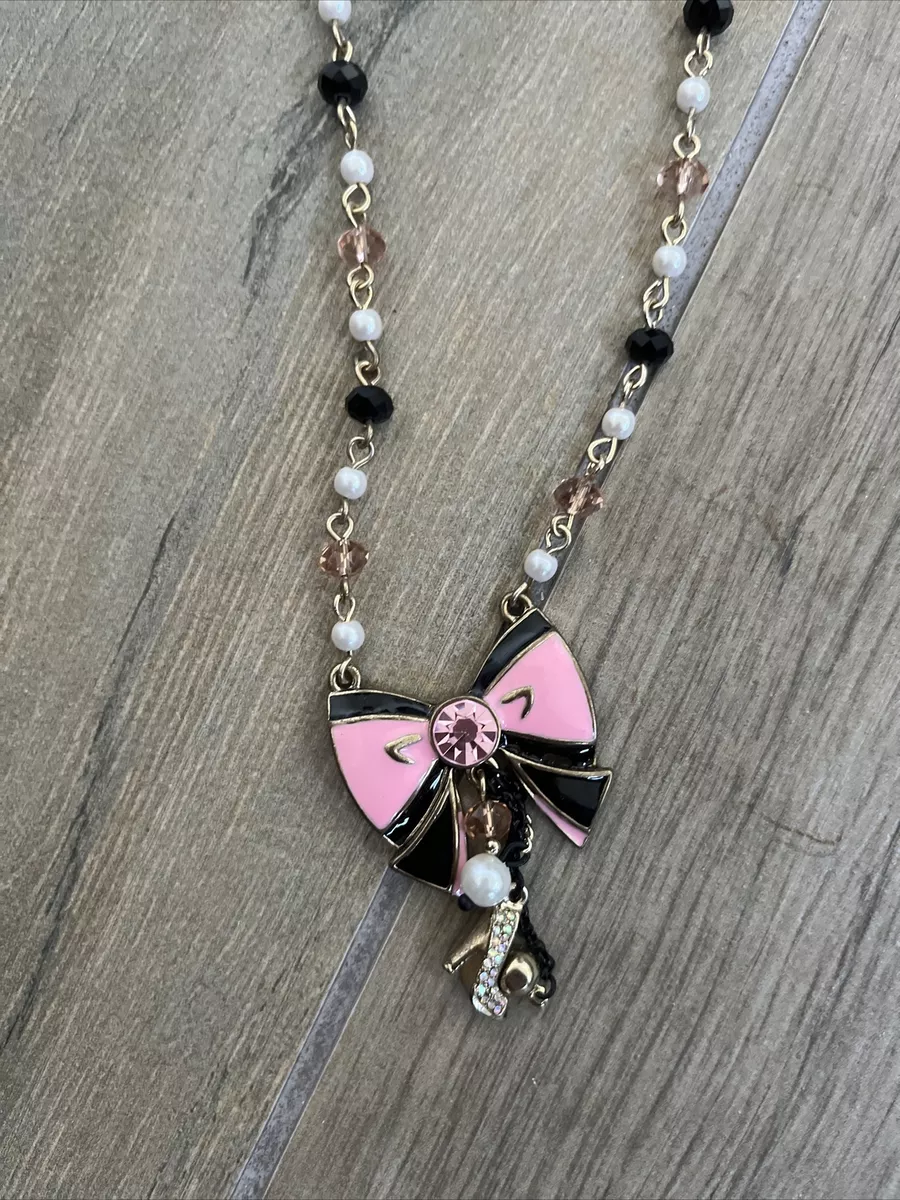 Betsey johnson bow necklace online