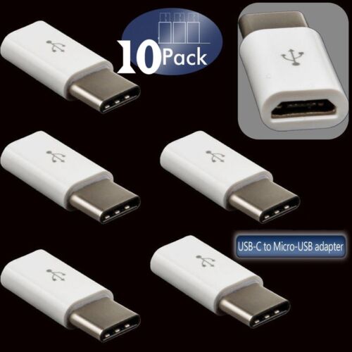 10X Micro USB to USB3.1Type C Charger Adapter for Android Samsung Galaxy S8 S8+ - Photo 1 sur 8