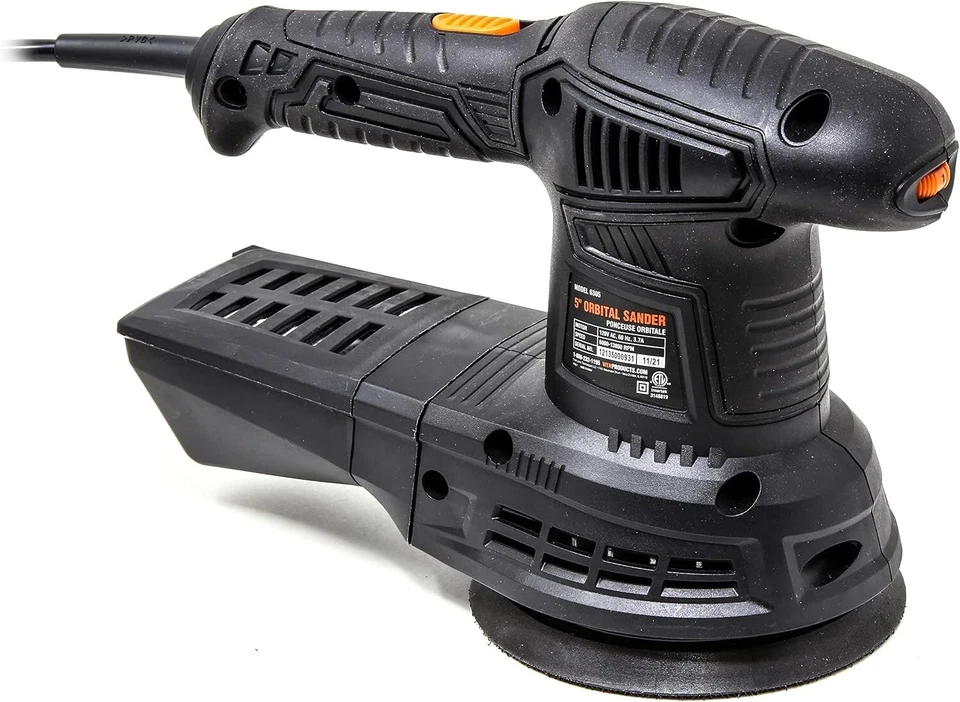 Lijadora rotativa de órbita aleatoria de velocidad variable de 5 pulgadas WEN 6305 de 3,7 amperios Foto 3 de 4