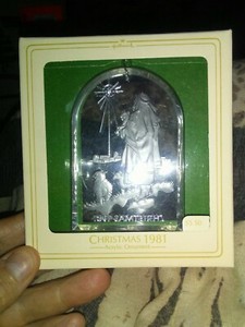 Vintage 1981 Hallmark Acrylic Christmas Ornament Shepherd Star of Bethlehem
