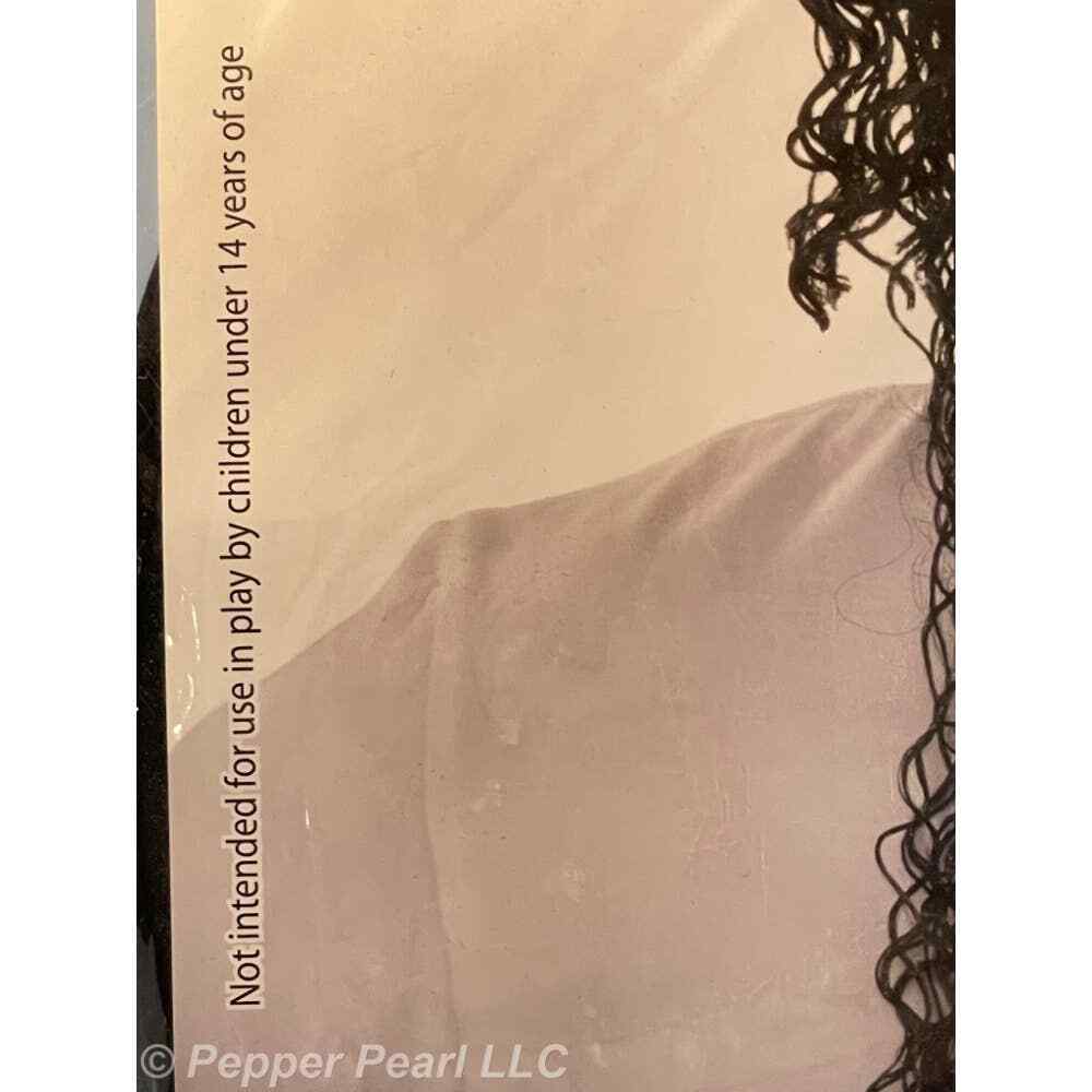 Costume Hat Wig Long Curly Hair Black From the 80s Glamour Theater Halloween