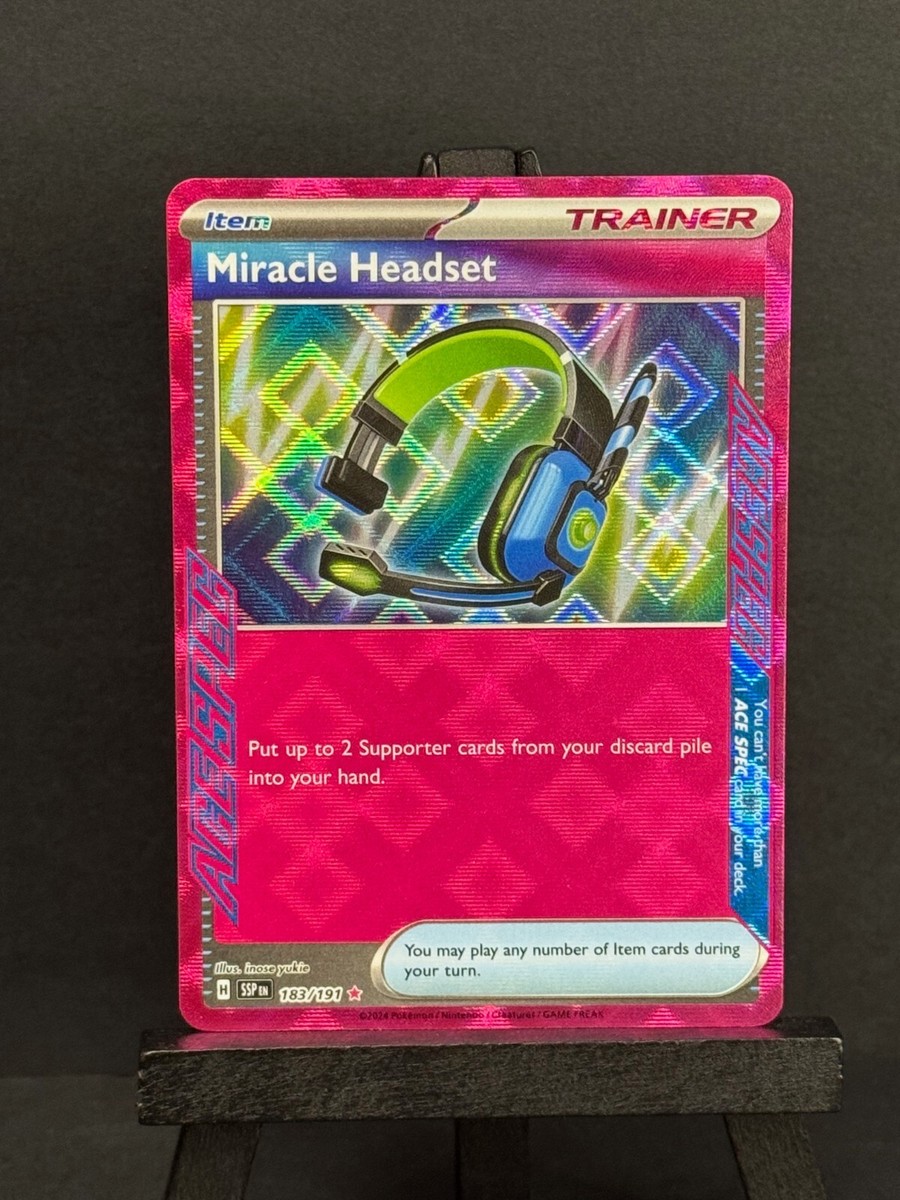 Miracle Headset 183/191 S&V Surging Sparks Ace Spec Holo Rare