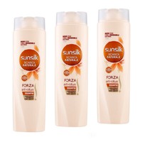 Sunsilk Shampo Ricarica Naturale Argan Und MandelöL Anti Rottura 3X250 Ml