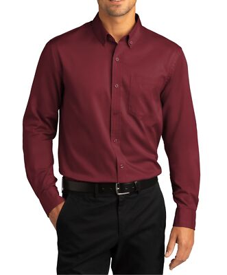 JustBlanks Men's SuperPro React Twill Pocketed Button Down Shirt - JBW808