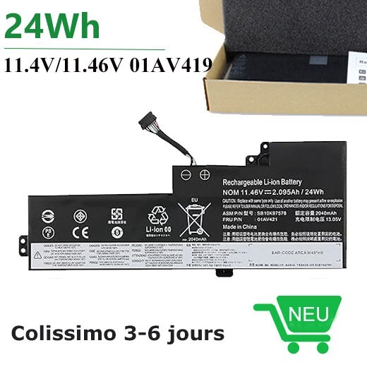 Batterie PC portable Lenovo ThinkPad T470 T480 01AV489 black