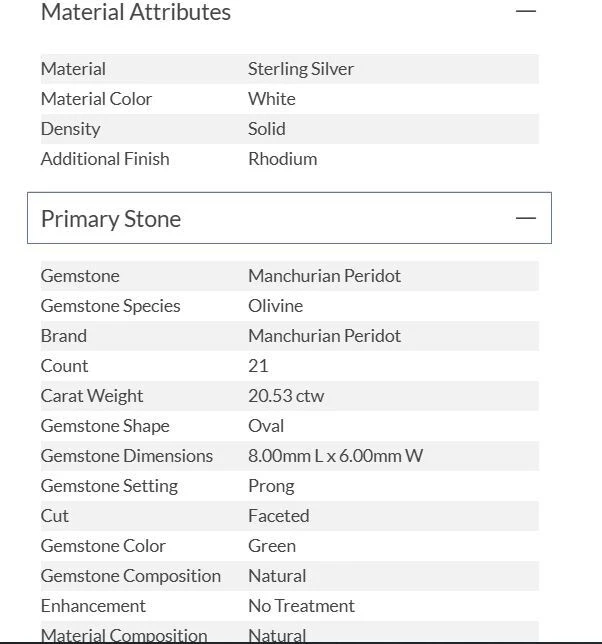 Pulsera Peridoto Verde Rodio Sobre Plata de Ley 20.53ctw Foto 4 de 4