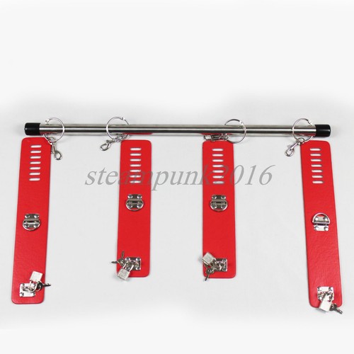 Restraint Mouth Gags Open Leg Spreader Bar Handcuffs Ankle Cuffs Body Harness - Picture 10 of 11