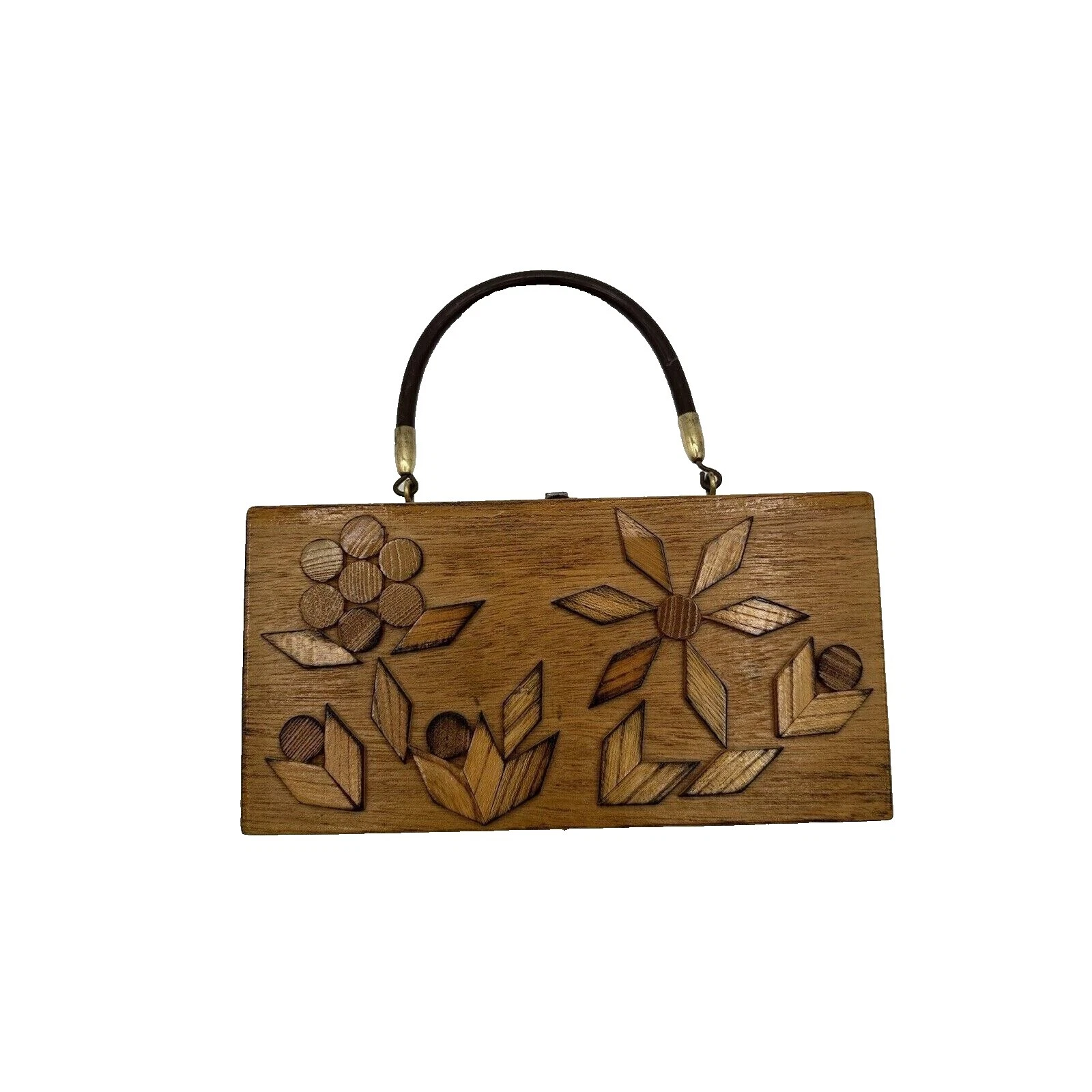 Vintage Wooden Box Bags, Handbags & Cases