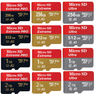 2TB 1TB 512GB 256GB 128GB Ultra Extreme Pro Micro SD Speicherkarte SDXC TF karte