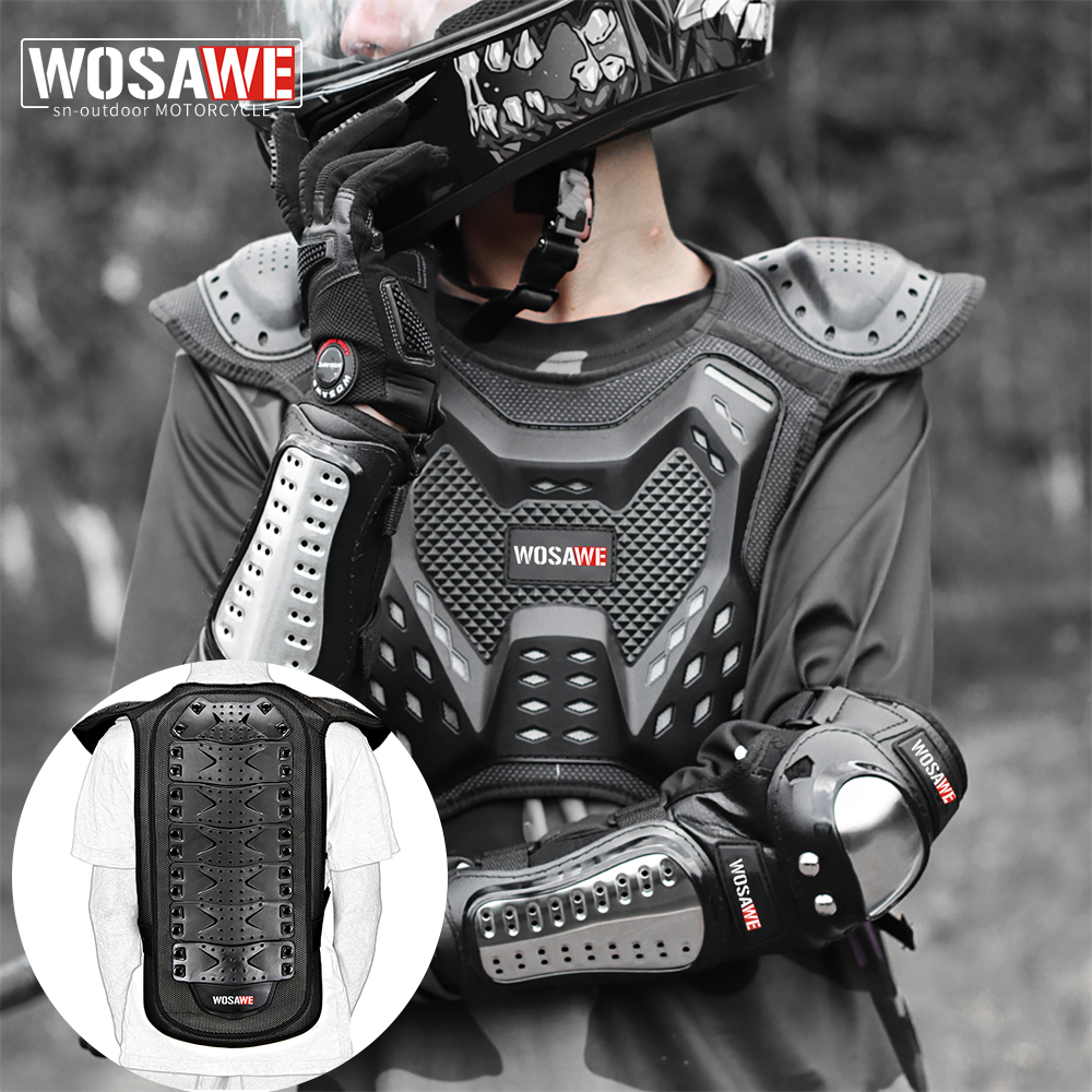 Motorrad Protektorenjacke Erwachsene MTB Mountainbike Brustschutz  Rückenschutz