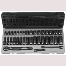 Grey Pneumatic 81635mrd 38 Dr. 35pc Metric Std Deep Duo-socket Set - 6 Pt.