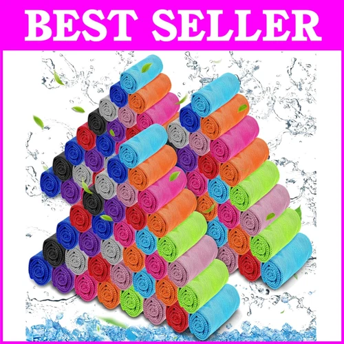 Ultimate 120 Pack Microfiber Cooling Towels - Perfect for Hot Weather Activities