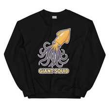 Giant Squid Ocean Beach Water Marine Crewneck Sweatshirt