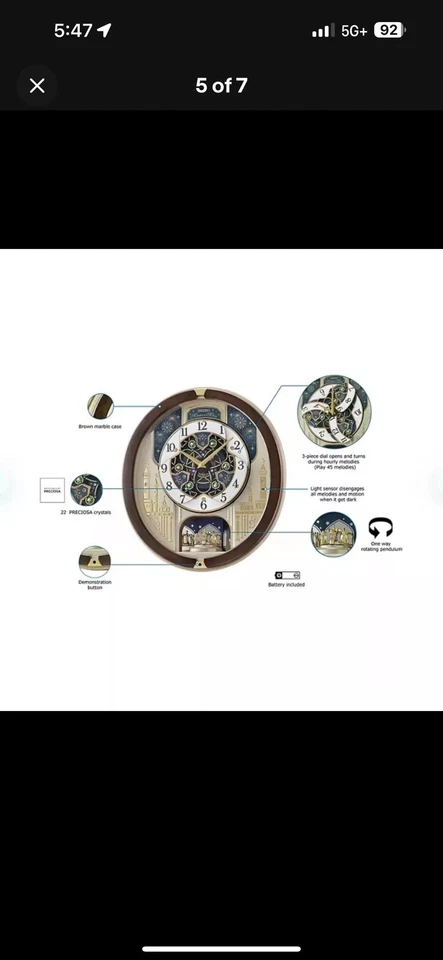 Reloj de Pared Musical Seiko Melodies in Motion 2023, Edición Limitada Foto 2 de 4